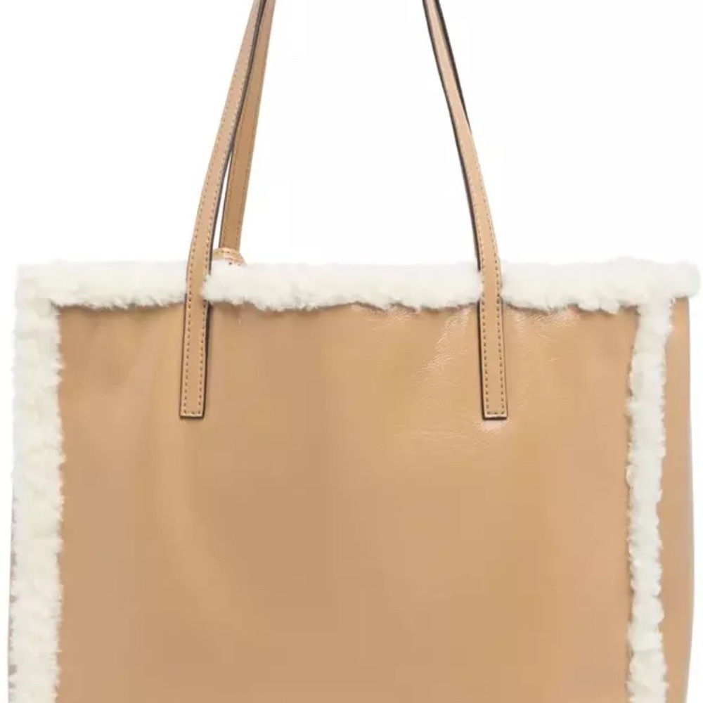 🆕 NWT MARC JACOBS GRIND FAUX FUR TRIMMED TOTE